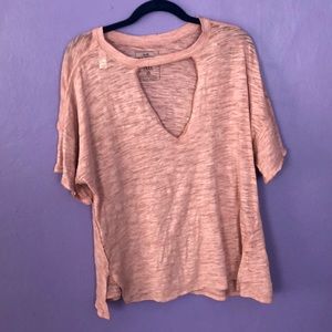 Free People t-shirt with V cut out